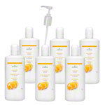 cosiMed massage oil set 6x massage oil orange, 1 l, incl. dosing pump