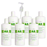 cosiMed massage set 6 x natural massage lotion ginkgo-lime 1 l, incl. dosing pump
