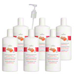 cosiMed massage-set 6 x  natural massage lotion grapefruit-ginger 1 l, incl. dosing pump