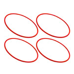 gymnastics hoops plastic, set of 4,  60 cm