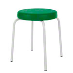 gymnastics stool standard with comfort cushion,  38 cm, frame color white