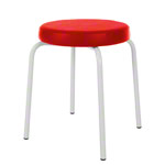 gymnastics stool standard with comfort cushion,  38 cm, frame color white