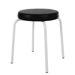 gymnastics stool standard with comfort cushion,  38 cm, frame color white