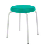 gymnastics stool standard with comfort cushion,  38 cm, frame color white