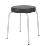 gymnastics stool standard with comfort cushion,  38 cm, frame color white