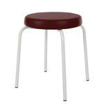 gymnastics stool standard with comfort cushion,  38 cm, frame color white