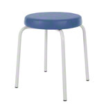 gymnastics stool standard with comfort cushion,  38 cm, frame color white