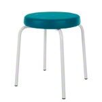 gymnastics stool standard with comfort cushion,  38 cm, frame color white