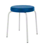 gymnastics stool standard with comfort cushion,  38 cm, frame color white