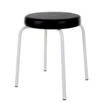 gymnastics stool standard with comfort cushion,  38 cm, frame color white