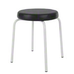 gymnastics stool standard with comfort cushion,  38 cm, frame color white