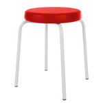 gymnastics stool standard with comfort cushion,  38 cm, frame color white