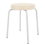 gymnastics stool standard with comfort cushion,  38 cm, frame color white