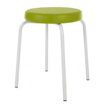 gymnastics stool standard with comfort cushion,  38 cm, frame color white