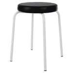 gymnastics stool standard with comfort cushion,  38 cm, frame color white