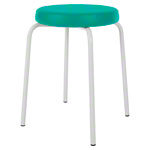 gymnastics stool standard with comfort cushion,  38 cm, frame color white
