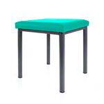 stool robusta with cushion, L x B 40 x 40 cm, frame color anthrazite