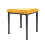 stool robusta with cushion, L x B 40 x 40 cm, frame color anthrazite