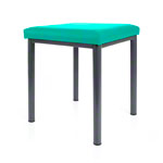 stool robusta with cushion, L x B 40 x 40 cm, frame color anthrazite