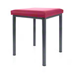 stool robusta with cushion, L x B 40 x 40 cm, frame color anthrazite