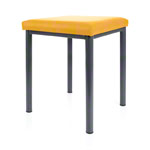 stool robusta with cushion, L x B 40 x 40 cm, frame color anthrazite