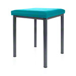 stool robusta with cushion, L x B 40 x 40 cm, frame color anthrazite