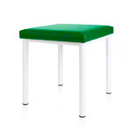 stool robusta with cushion, L x B 40 x 40 cm, frame color white
