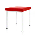 stool robusta with cushion, L x B 40 x 40 cm, frame color white