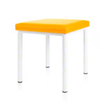 stool robusta with cushion, L x B 40 x 40 cm, frame color white