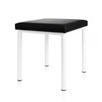stool robusta with cushion, L x B 40 x 40 cm, frame color white