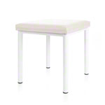 stool robusta with cushion, L x B 40 x 40 cm, frame color white