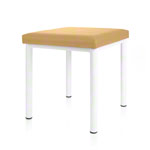 stool robusta with cushion, L x B 40 x 40 cm, frame color white