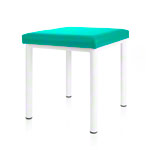 stool robusta with cushion, L x B 40 x 40 cm, frame color white