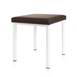stool robusta with cushion, L x B 40 x 40 cm, frame color white