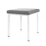 stool robusta with cushion, L x B 40 x 40 cm, frame color white