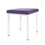 stool robusta with cushion, L x B 40 x 40 cm, frame color white