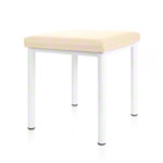 stool robusta with cushion, L x B 40 x 40 cm, frame color white