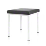 stool robusta with cushion, L x B 40 x 40 cm, frame color white