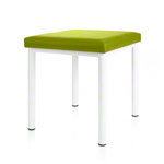 stool robusta with cushion, L x B 40 x 40 cm, frame color white