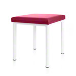 stool robusta with cushion, L x B 40 x 40 cm, frame color white