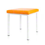 stool robusta with cushion, L x B 40 x 40 cm, frame color white