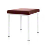 stool robusta with cushion, L x B 40 x 40 cm, frame color white