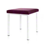 stool robusta with cushion, L x B 40 x 40 cm, frame color white