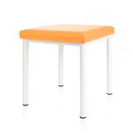 stool robusta with cushion, L x B 40 x 40 cm, frame color white