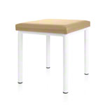 stool robusta with cushion, L x B 40 x 40 cm, frame color white