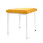 stool robusta with cushion, L x B 40 x 40 cm, frame color white
