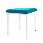 stool robusta with cushion, L x B 40 x 40 cm, frame color white
