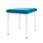 stool robusta with cushion, L x B 40 x 40 cm, frame color white