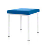 stool robusta with cushion, L x B 40 x 40 cm, frame color white
