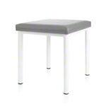 stool robusta with cushion, L x B 40 x 40 cm, frame color white